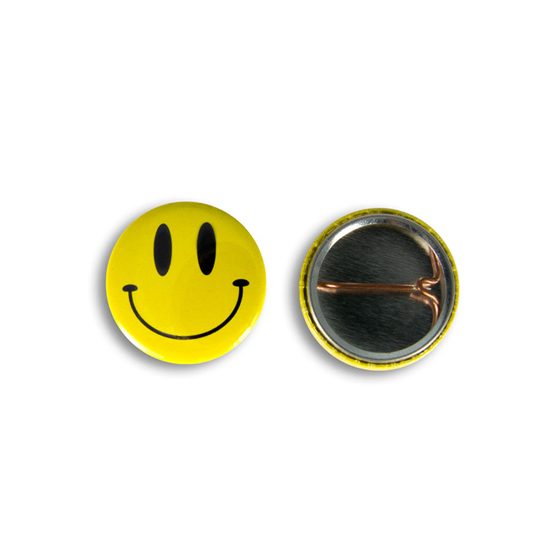 Button met speld 25 mm-Zilver, #c4c4c4-1 kleur