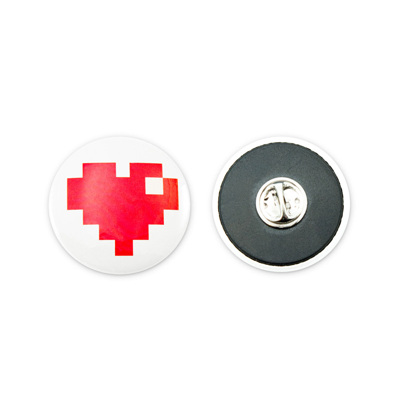 Pin & clutch button 31 mm-Zilver, #c4c4c4-1 kleur