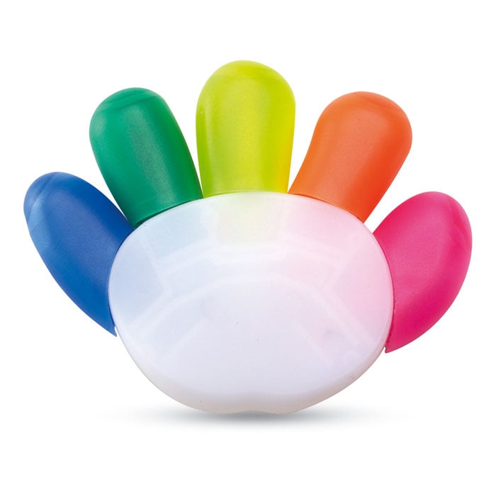 5-kleurige markeerstift-Multicolour-Zonder opdruk