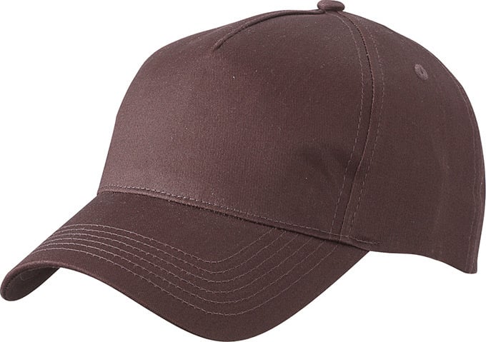 5 Panel Cap-Donkerbruin