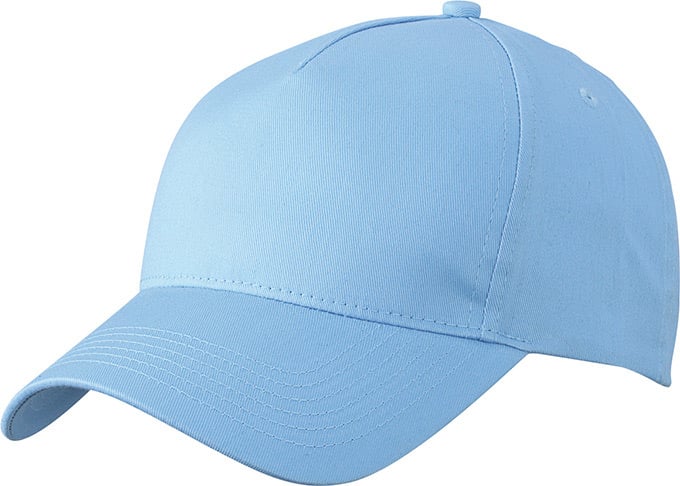 5 Panel Cap-Lichtblauw