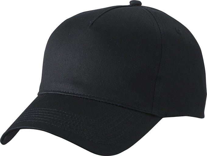 5 Panel Cap-Zwart