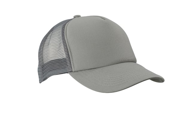 5 Panel Polyester Mesh Cap-Donkergrijs