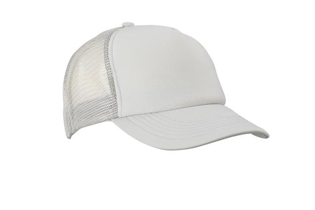 5 Panel Polyester Mesh Cap-Lichtgrijs