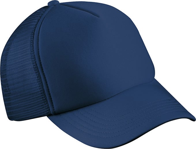 5 Panel Polyester Mesh Cap-Navy