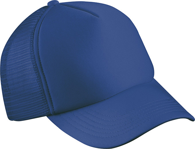 5 Panel Polyester Mesh Cap-Royal