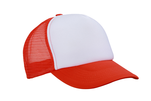 5 Panel Polyester Mesh Cap-Wit/grenadine