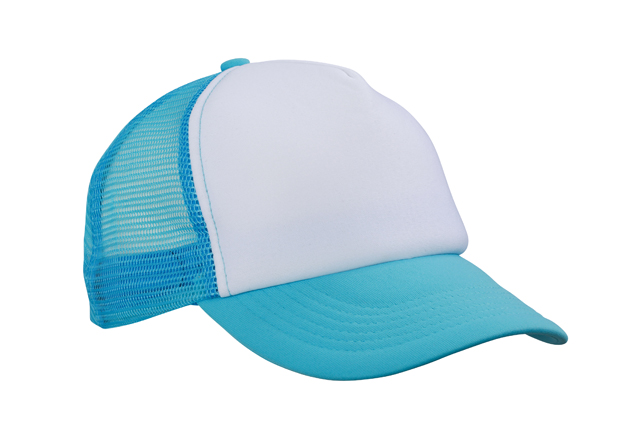 5 Panel Polyester Mesh Cap-Wit/pacific