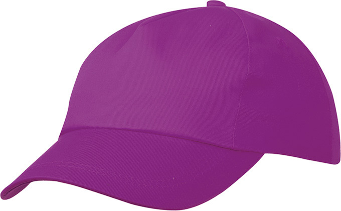 5 Panel Promo Cap Lightly Laminated-Paars