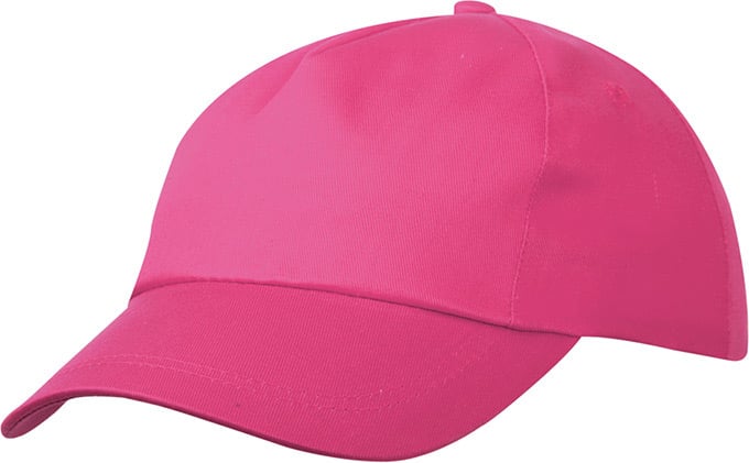 5 Panel Promo Cap Lightly Laminated-Roze