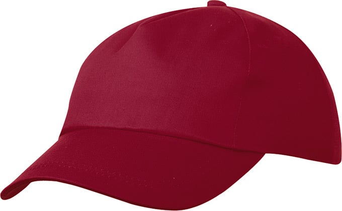 5 Panel Promo Cap Lightly Laminated-Wijnrood