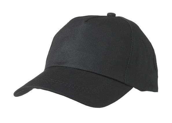 5 Panel Promo Cap Lightly Laminated-Zwart
