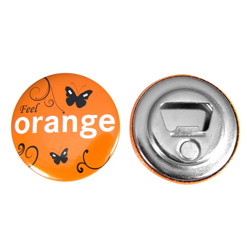 Flesopener & magneet button-Zilver, #c4c4c4-1 kleur