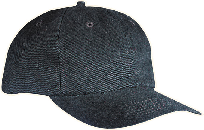 6 Panel Cap Low-Profile-Zwart