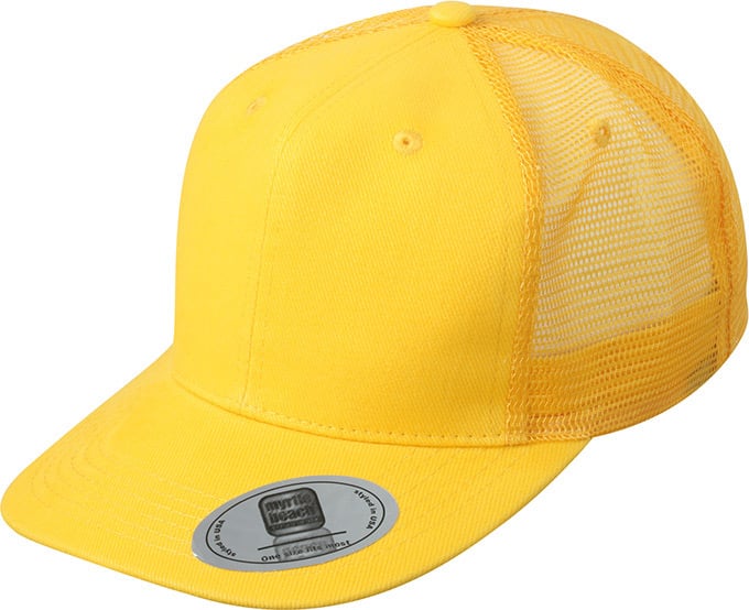 6 Panel Flat Peak Cap-Goudgeel