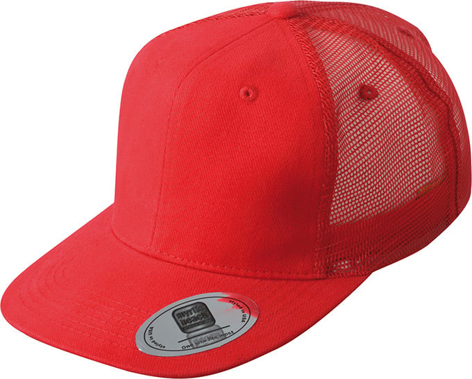 6 Panel Flat Peak Cap-Rood