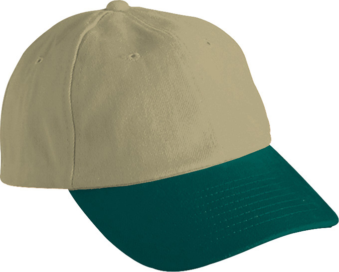 6 Panel Raver Cap-Beige/donkergroen
