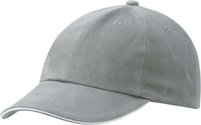 6 Panel Raver Sandwich Cap-Donkergrijs/wit