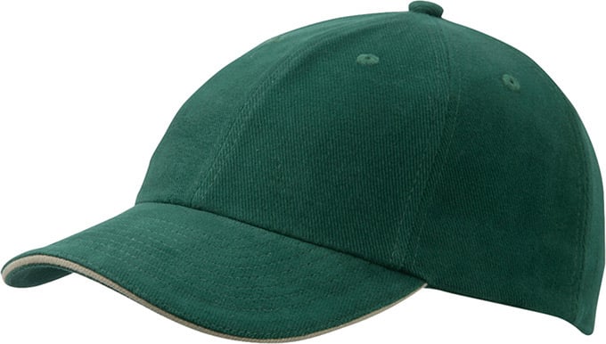 6 Panel Raver Sandwich Cap-Donkergroen/beige