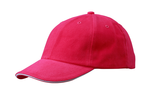 6 Panel Raver Sandwich Cap-Roze/wit