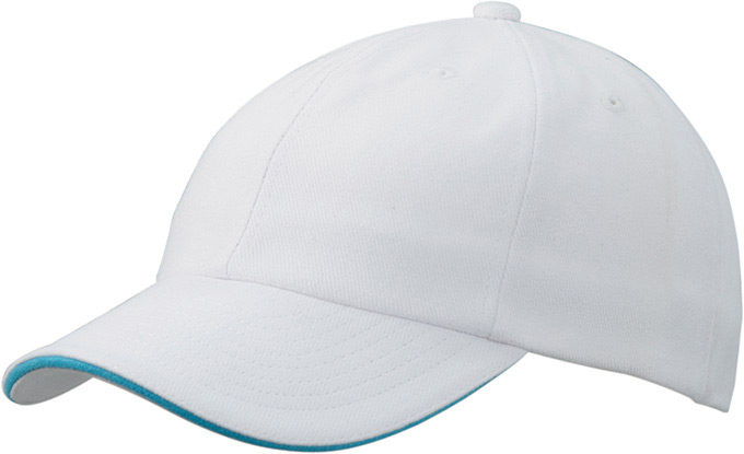 6 Panel Raver Sandwich Cap-Wit/turquoise