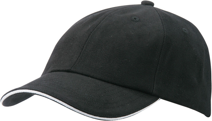 6 Panel Raver Sandwich Cap-Zwart/wit