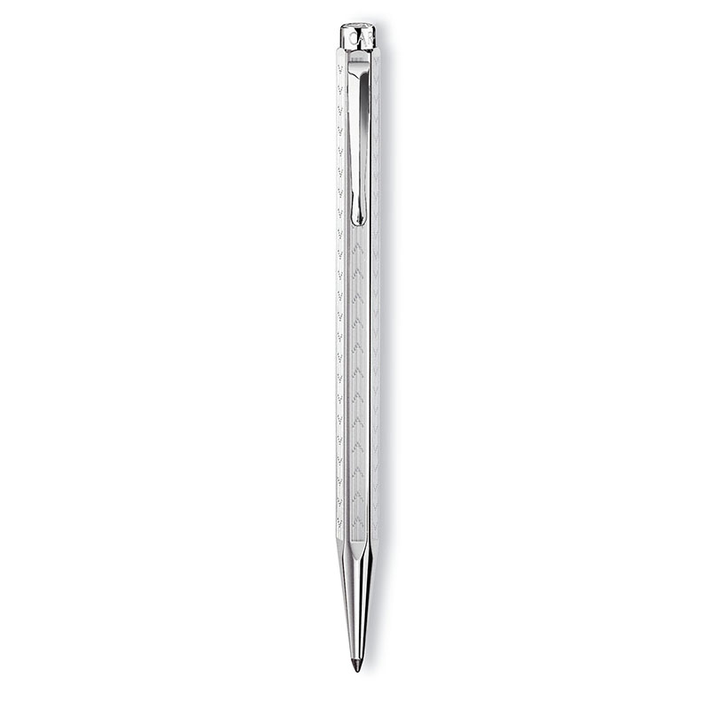 Caran d'Ache Ecridor Chevron Palladium Balpen-Lasergravure-Zilver, #b7b7b7