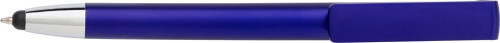 ABS balpen met telefoon standaard en stylus-Blauw
