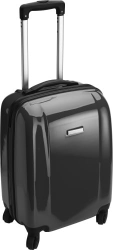 ABS Trolley 4 wielen diverse opties-Zwart-Zonder opdruk