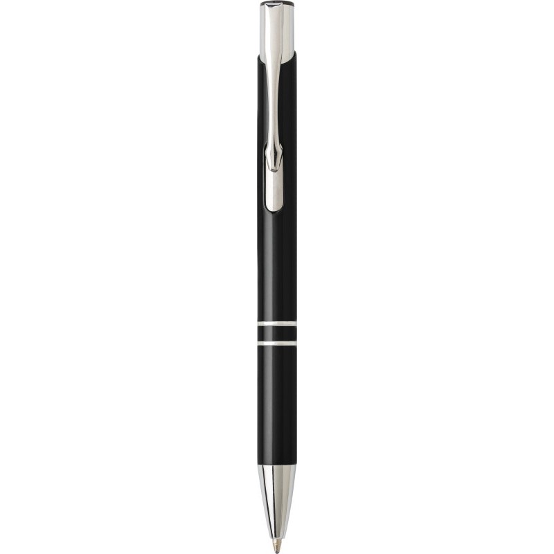 Aluminium balpen met hoogglans UV coating-Zwart