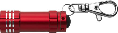 Aluminium zaklamp met 3 LED-Rood-Zonder opdruk