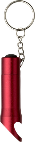 Aluminium zaklamp/flesopener-Rood-Zonder opdruk