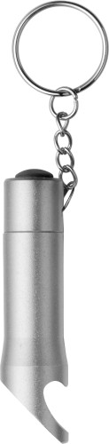 Aluminium zaklamp/flesopener-Zilver-Zonder opdruk