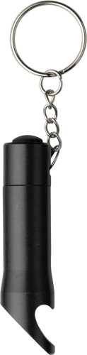 Aluminium zaklamp/flesopener-Zwart-Zonder opdruk
