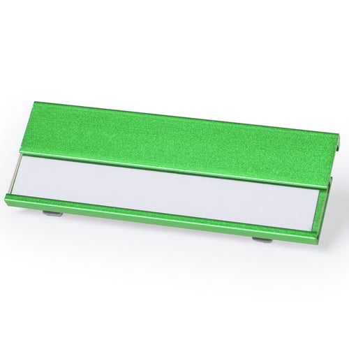 Aluminum naambadge Bindel-Licht groen