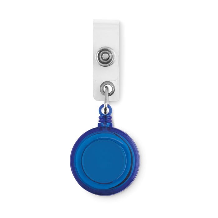 Badgehouder aan koordje-Blauw-Zonder opdruk