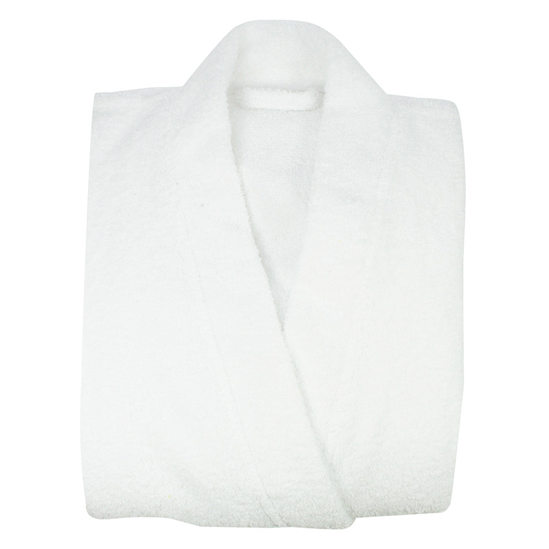 Badjas Kimono-Wit, #FFFFFF-Borduring