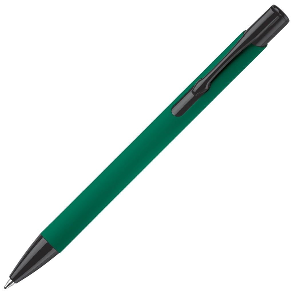 Balpen Alicante Rubberised-Donker groen / zwart