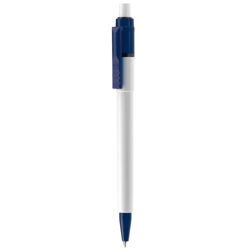 Balpen Baron full color-Wit / donker blauw