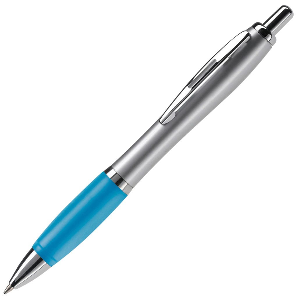 Balpen Hawai Silver-Zilver / licht blauw
