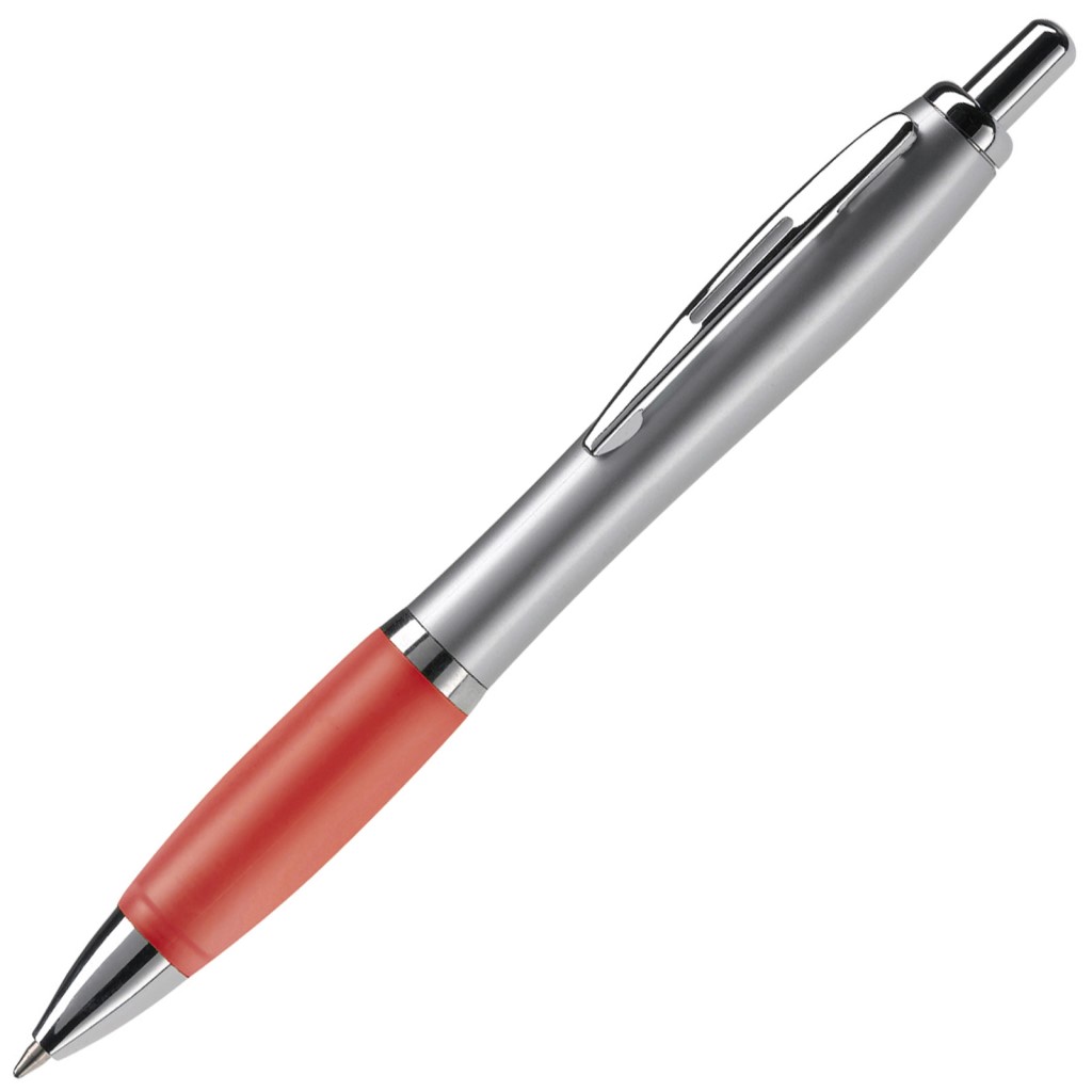 Balpen Hawai Silver-Zilver / rood