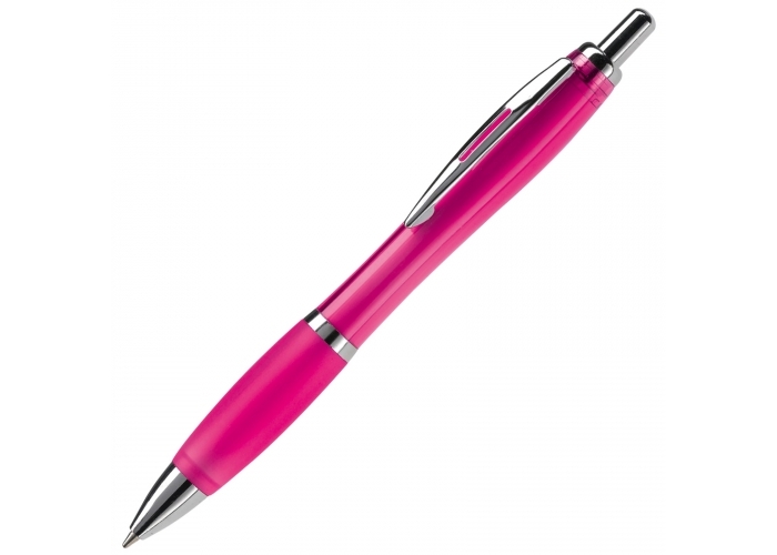 Balpen Hawai Transparant-Transparant donker roze