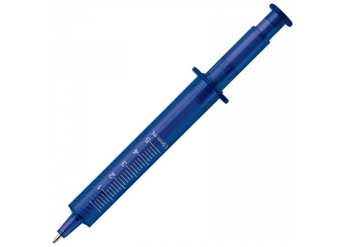 Balpen Spuit Transparant-Transparant blauw