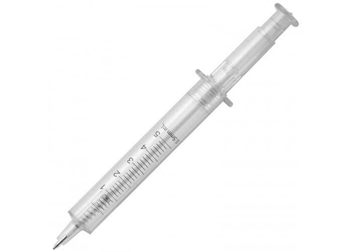 Balpen Spuit Transparant-Transparant wit