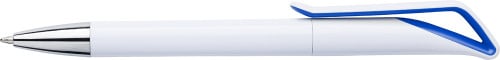 Balpen wit met gekleurd accent-Blauw