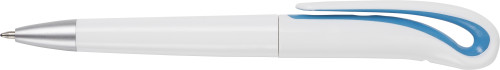 Balpen wit met gekleurd accent-Lichtblauw