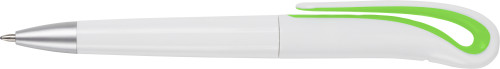 Balpen wit met gekleurd accent-Lichtgroen