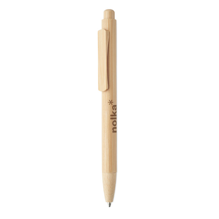 Bamboe balpen met LED-lampje aan de bovenkant | Vanaf €0,79