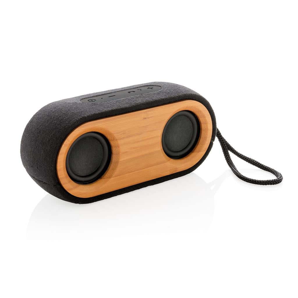 Bamboo X dubbele speaker-Zwart