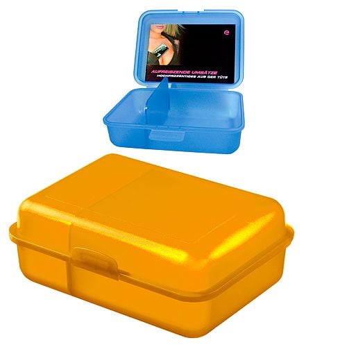 Broodtrommel Schoolbox Plus-Trend Oranje, #fe9c05-1 kleur